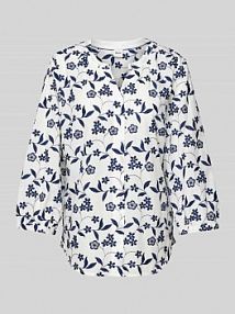 Tunika o kroju regular fit z rękawem o dł. 3/4 model STYLE.Velia BRAX biała EAN 41-5558 94151000