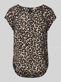 Top bluzkowy o kroju relaxed fit z efektem krepy model 'VIC' Only beżowy damski EAN 15161116