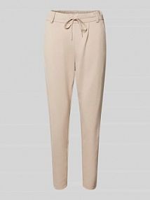 Spodnie materiałowe o kroju regular fit z mieszanki wiskozy model „POPTRASH LIFE EASY” Only beżowe damskie EAN 15115847