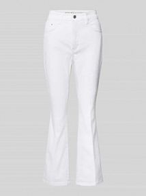 Jeansy o rozkloszowanym, skróconym kroju model Dream Kick MAC białe damskie EAN 357541690