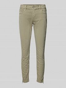 Jeansy o skróconym kroju skinny fit model Italy Buena Vista oliwkowe damskie EAN 888-B5311