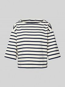 T-shirt z dekoltem w łódkę LANIUS biały damski EAN 12514337-00