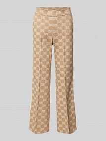 Spodnie materiałowe o skróconym kroju model FRANCOISE CAMBIO brązowe damskie EAN 6426 0387/03