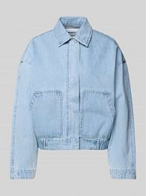 Kurtka jeansowa z krytą listwą guzikową model Sikorie moves niebieska damska EAN 26804283