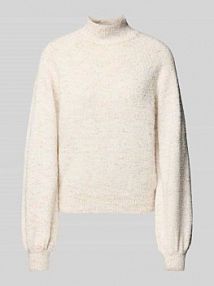 Sweter z dzianiny ze stójką model Casinna moves biały damski EAN 241384284