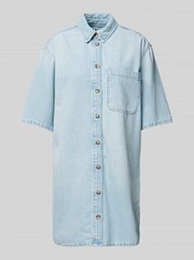 Sukienka jeansowa z kieszenią na piersi JAKE*S STUDIO WOMAN niebieska EAN 74960700360