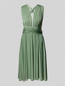 Sukienka koktajlowa z dekoltem w serek Rose Avenue zielona EAN Multiway Dress Short