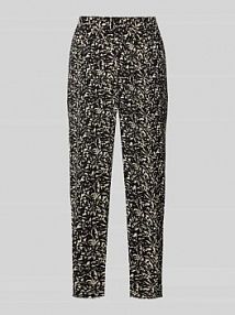 Spodnie materiałowe o kroju relaxed fit z mieszanki wiskozy Tom Tailor czarne damskie EAN 1047249