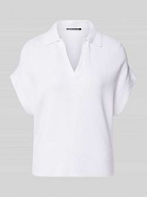 Bluzka z dzianiny z rękawem 1/2 LUISA CERANO biała damska EAN 118637 5866