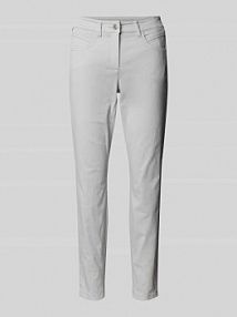 Jeansy o kroju slim fit z 5 kieszeniami LUISA CERANO srebrne damskie EAN 617600 1883