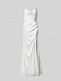 Suknia ślubna z bocznym marszczeniem Laona biała EAN 26233-1023