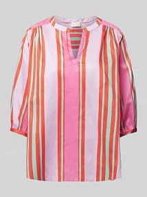 Tunika o kroju relaxed fit z rękawem o dł. 3/4 milano italy różowa EAN 51-2322-5066