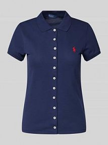 Koszulka polo z wyhaftowanym logo Polo Ralph Lauren granatowa damska EAN 211939272