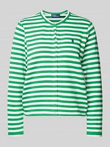 Kurtka z dzianiny z wyhaftowanym logo model TERRY Polo Ralph Lauren zielona damska EAN 211942806