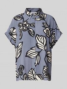 Bluzka o kroju relaxed fit z krótkim rękawem JAKE*S STUDIO WOMAN niebieska damska EAN 74968100381