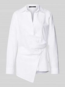 Bluzka koszulowa z detalem z logo model Zellima someday biała damska EAN 10362511450320