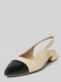 Baleriny skórzane na słupku tamaris białe EAN 1-29400-44