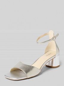 Sandały skórzane z efektem metalicznym model Piper Vagabond srebrne EAN 5921-083