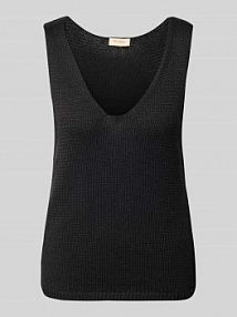 Top z dzianiny z dekoltem w serek model Grscaliva FREE/QUENT czarny damski EAN 206252