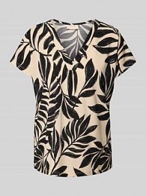 Bluzka o kroju regular fit z dekoltem w serek model Floi FREE/QUENT czarna damska EAN 205994