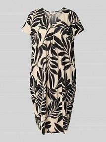 Sukienka o długości do kolan z dekoltem w serek model Floi FREE/QUENT czarna EAN 205985