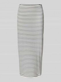 Spódnica midi z efektem prążkowania model Zia FREE/QUENT granatowa EAN 206180