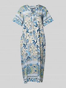 Sukienka tunikowa z krótkim rękawem model Lisa FREE/QUENT niebieska EAN 206177