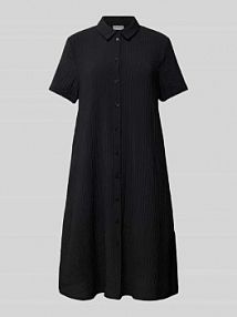 Sukienka koszulowa o długości do kolan z fakturowanym wzorem Jake*s Casual czarna EAN 24960705608
