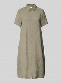 Sukienka koszulowa o długości do kolan z fakturowanym wzorem Jake*s Casual zielona EAN 24960705608