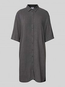 Sukienka koszulowa mini z mieszanki wiskozy i lnu Jake*s Casual szara EAN 24960705623