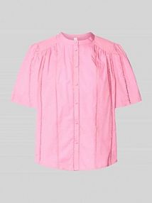 Bluzka o kroju regular fit ze stójką model GUNIA YAS różowa damska EAN 26034470