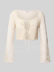 Kurtka z dzianiny krótka z wiązaniem model GIANNA Noisy May damska EAN 27034026