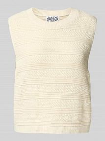 Top z dzianiny z fakturowanym wzorem JAKE*S STUDIO WOMAN damski EAN 74968500405
