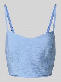 Top krótki z imitacji denimu model Athina GUIDO MARIA KRETSCHMER WOMAN niebieski damski EAN GMK4037003