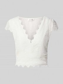 Top z efektem podpalenia model Esme GUIDO MARIA KRETSCHMER WOMAN biały damski EAN GMK4537003