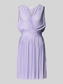 Sukienka koktajlowa o długości do kolan z plisami model Linn GUIDO MARIA KRETSCHMER WOMAN fioletowa EAN GMK4539002