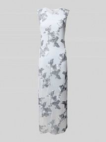 Sukienka wieczorowa z okrągłym dekoltem model FLOREE YAS niebieska EAN 26037067