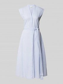 Sukienka midi z dekoltem w serek milano italy niebieska EAN 52-3050-1387