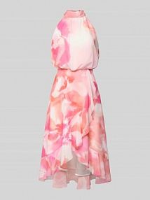 Sukienka koktajlowa ze stójką Swing różowa EAN 5AI18500