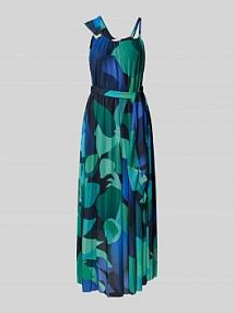 Sukienka wieczorowa z wiązanym paskiem model Majella GUIDO MARIA KRETSCHMER WOMAN niebieska EAN GMK4588001