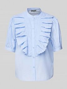 Bluzka o kroju regular fit ze stójką model Hamadeus Essentiel Antwerp niebieska damska EAN Hamadeus