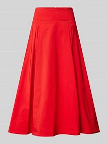 Spódnica midi z kontrafałdami model Hosanna Essentiel Antwerp czerwona EAN Hosanna