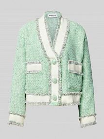 Kurtka z imitacji bouclé model Hoola Essentiel Antwerp turkusowa damska EAN Hoola