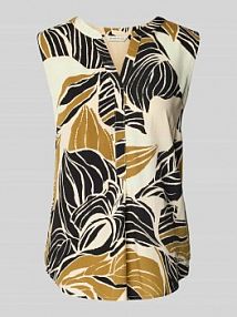 Top bluzkowy o kroju regular fit ze wzorem na całej powierzchni Tom Tailor czarny damski EAN 1045253