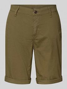 Bermudy o kroju regular fit z lamowanymi kieszeniami z tyłu MAC oliwkowe damskie EAN 418306900