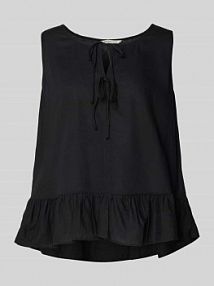 Top bluzkowy o kroju regular fit Tom Tailor Denim czarny damski EAN 1046635