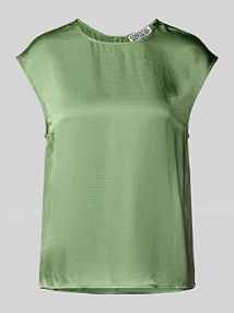 Bluzka z wiskozy z okrągłym dekoltem model Hoof Essentiel Antwerp turkusowa damska EAN Hoof