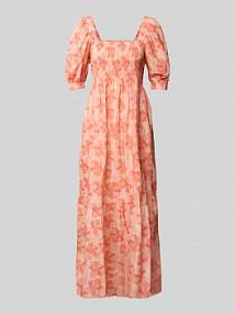 Sukienka midi z prostokątnym dekoltem model Aleah moves różowa EAN 240434290