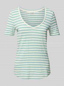 T-shirt o kroju regular fit z czystej bawełny Marc O'Polo turkusowy damski EAN M04219651293