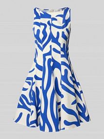 Sukienka mini z plisami model ISABELLE GUIDO MARIA KRETSCHMER WOMAN niebieska EAN GMK4889001